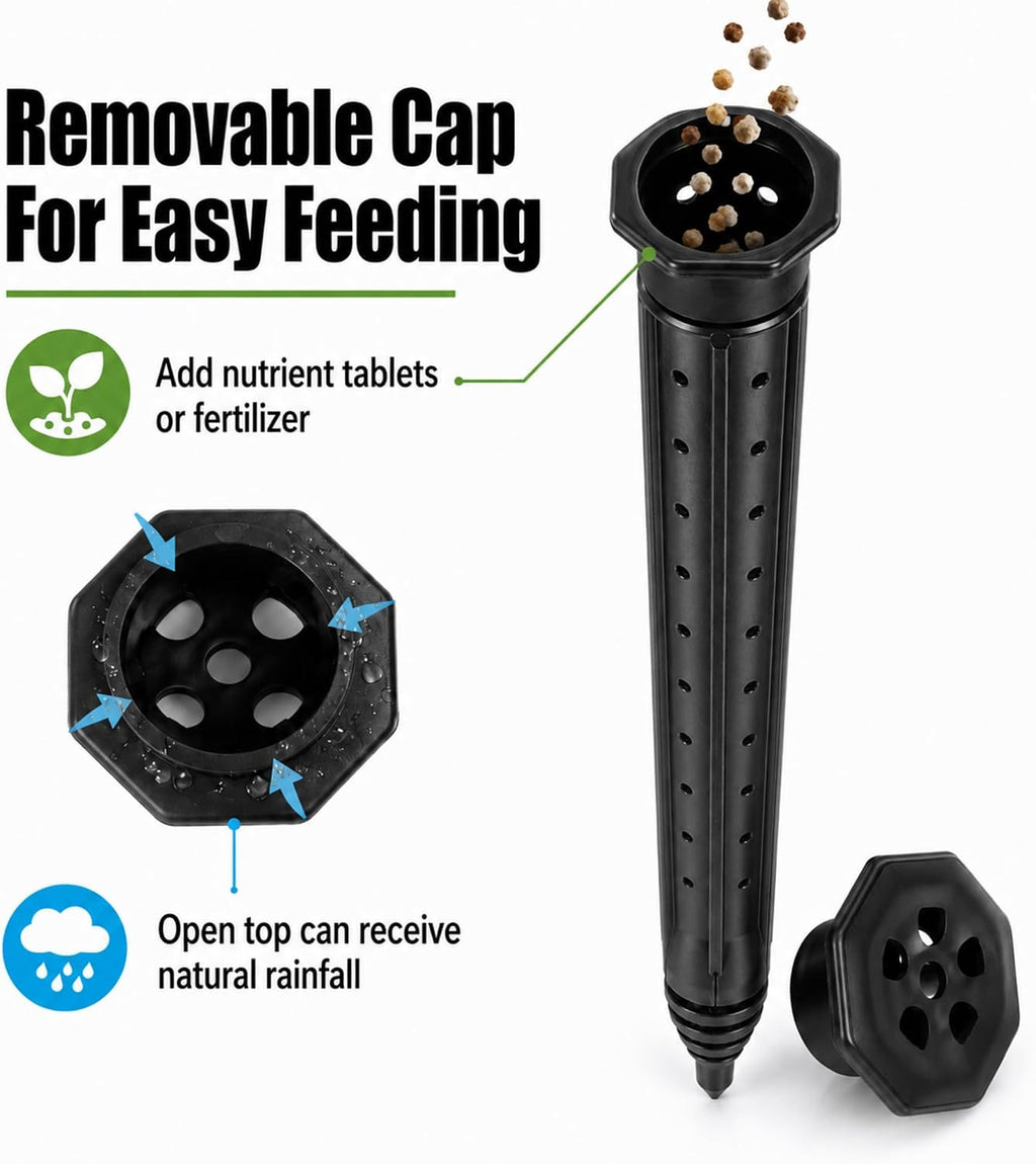 12 Pack Tree Watering Stake Large UV Protected ABS Plastic Deep Root Irrigation Spike for Garden Shrubs Bushes Shrubs