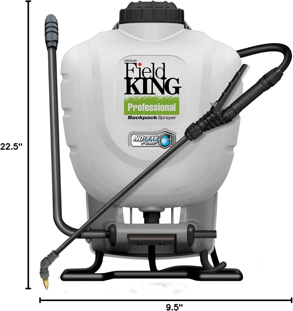 FIELD KING 190328 Backpack Sprayer, 4 Gallon, with Internal No Leak Pump Design Delivers 150 PSI