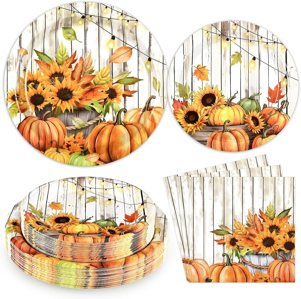 Fall Thanksgiving Pumpkin Napkin Rings Set of 12, Thanksgiving Table Decor