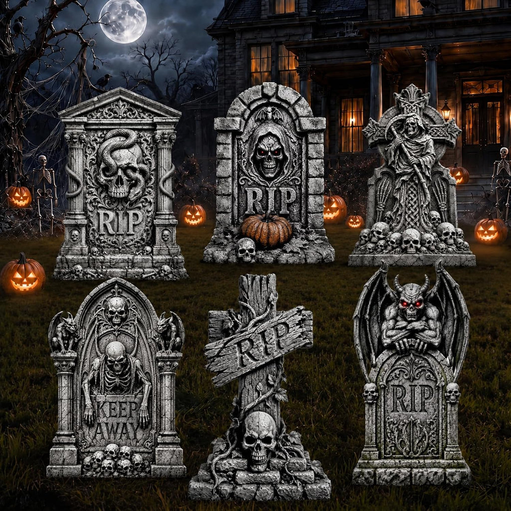 Colingmill 32'' Halloween Tabletop Wooden Decor Black Cemetery Haunt House