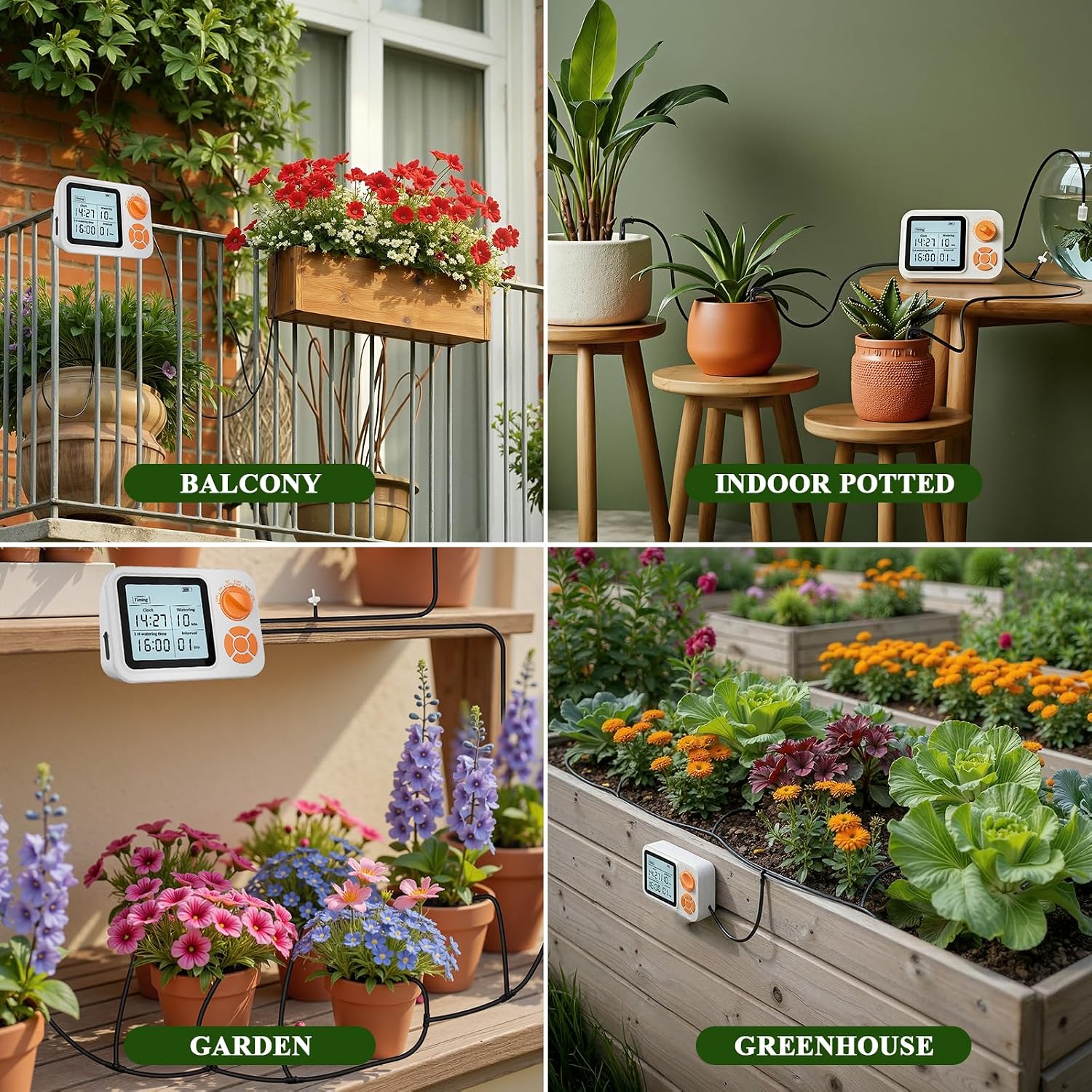 Topotdor Automatic Indoor Plant Waterer for 15 Potted Plants, Self Watering System Drip Irrigation Kit with