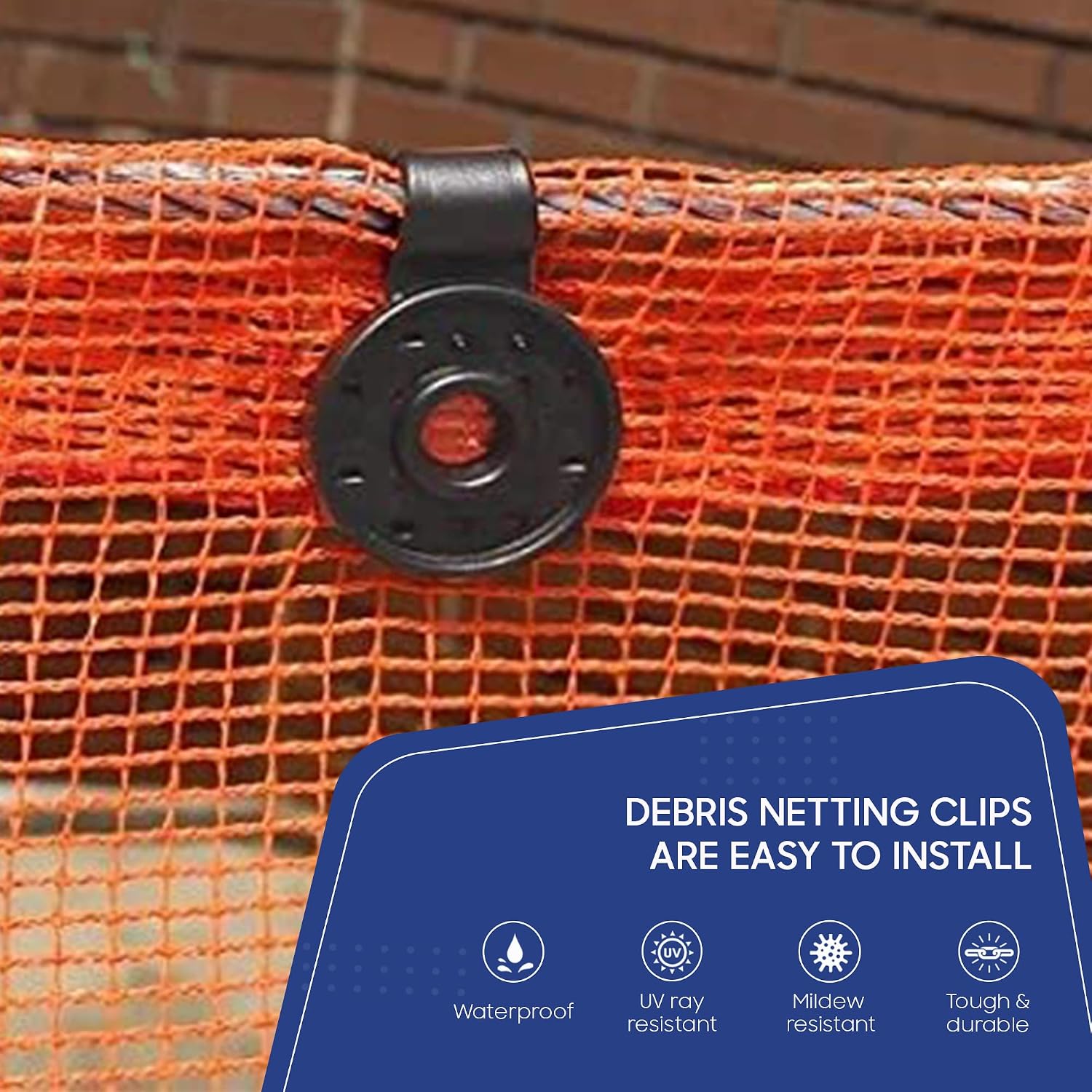 Tarps Now Debris Shield Clips - Multipurpose Utility Peg Clip Set - Sun Shade, Bird, Garden, Dirt - 100 Pieces