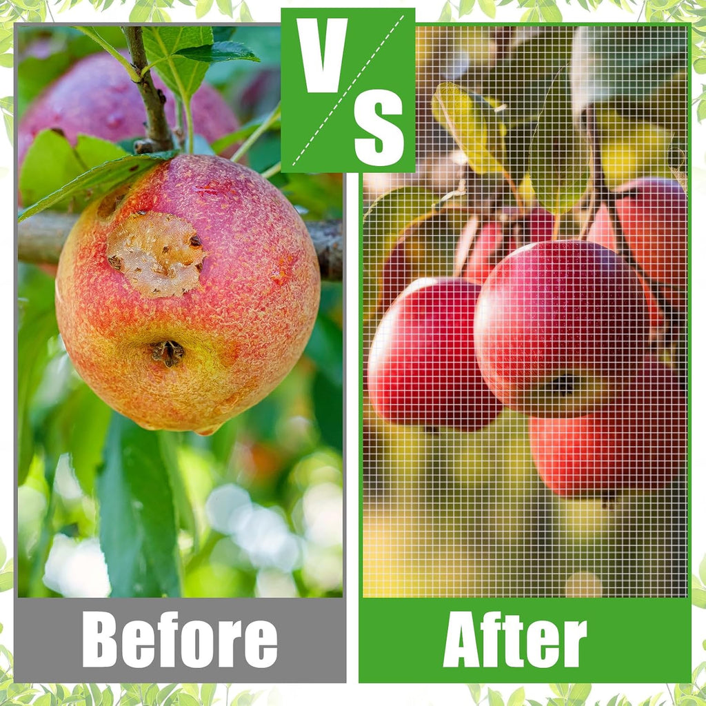 1 Pcs Large Fruit Tree Netting 12 X 12 Ft with Zipper Drawstring | Protect Fruit from Squirrels Birds Bug Deer & Rat