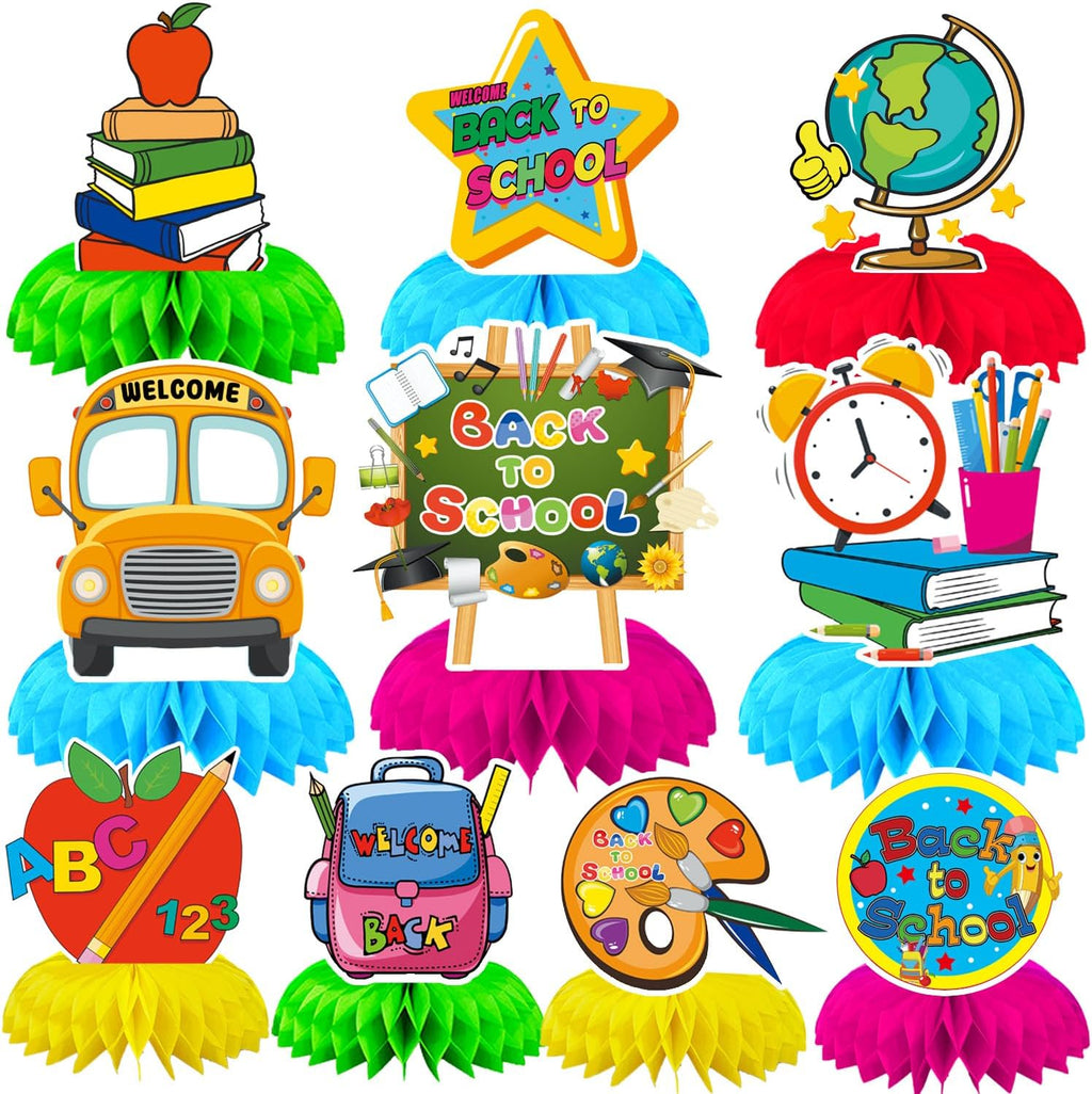 10Pcs Back to School Centerpieces, First Day of School Table Decor