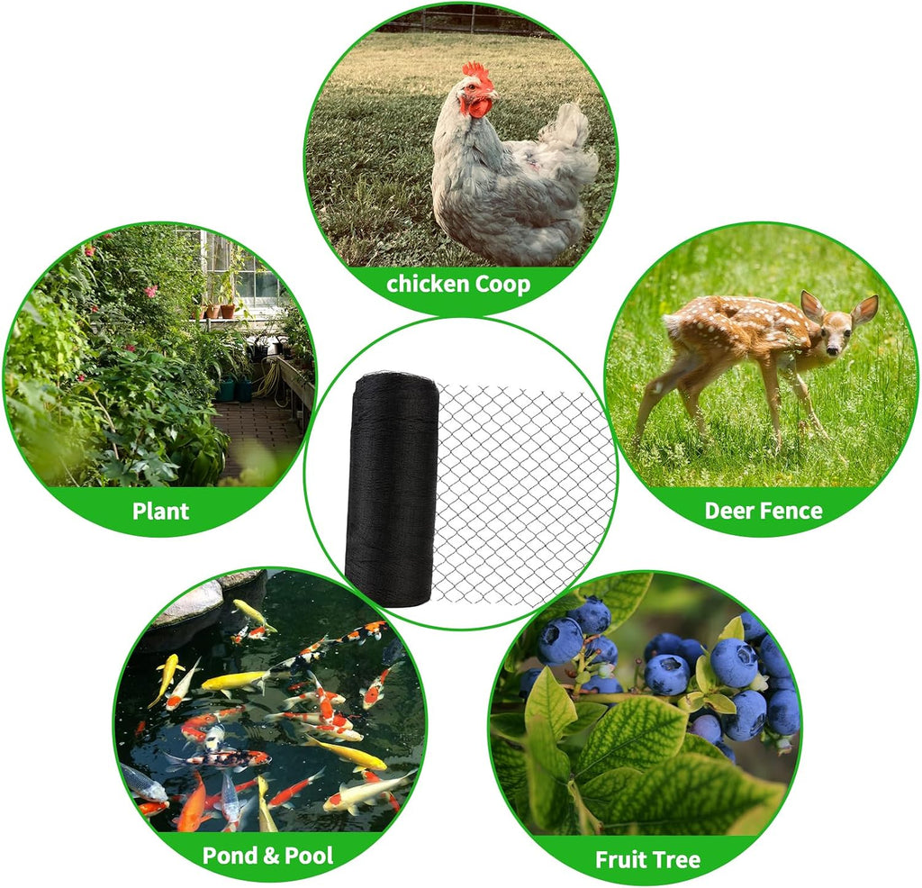 30x30 FT Bird Netting, 1/2" Mesh, Heavy Duty Garden Netting | Strong Woven Netting for Garden Protection, Plants, Fruit