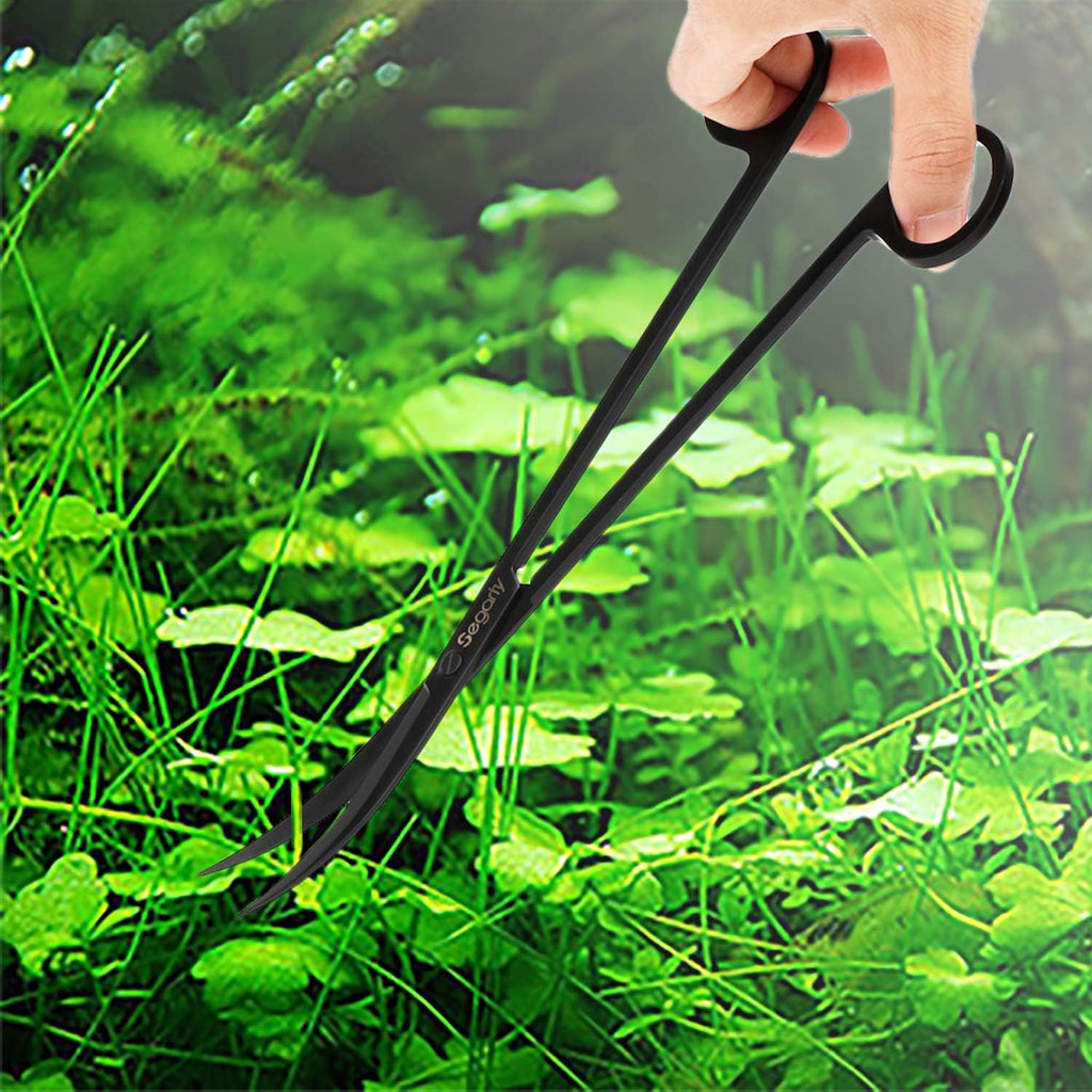 Segarty Aquarium Tools, 6 in 1 Stainless Steel Aquatic Plant Tweezers Scissor Spatula for Planted Freshwater Aquarium