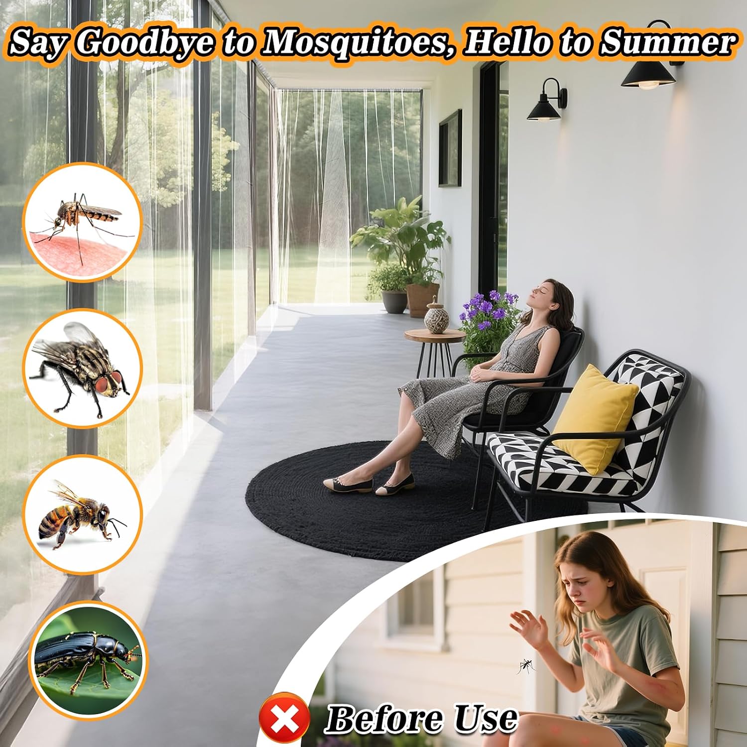 33x10ft Ultra-fine Mesh Mosquito Net, Patio Screen Netting, 1Pc White | Breathable, Easy to Cut, Bird Insect Pest Bugs
