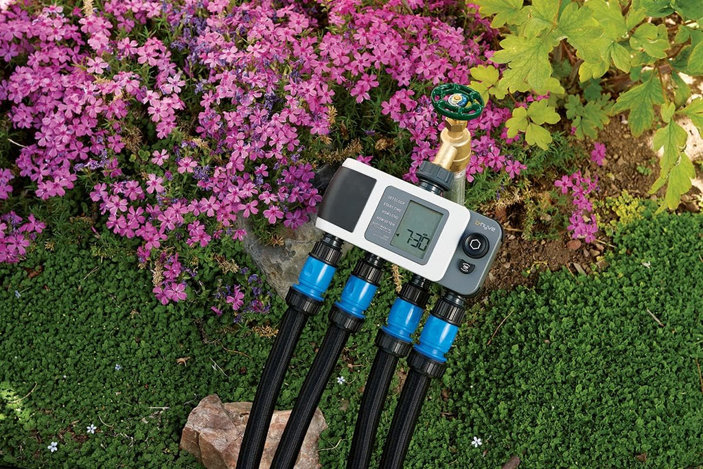 Orbit B-hyve XD 4-Port Smart Hose Watering Timer - App Controlled - Smart WeatherSense - Bluetooth Sprinkler Timer with