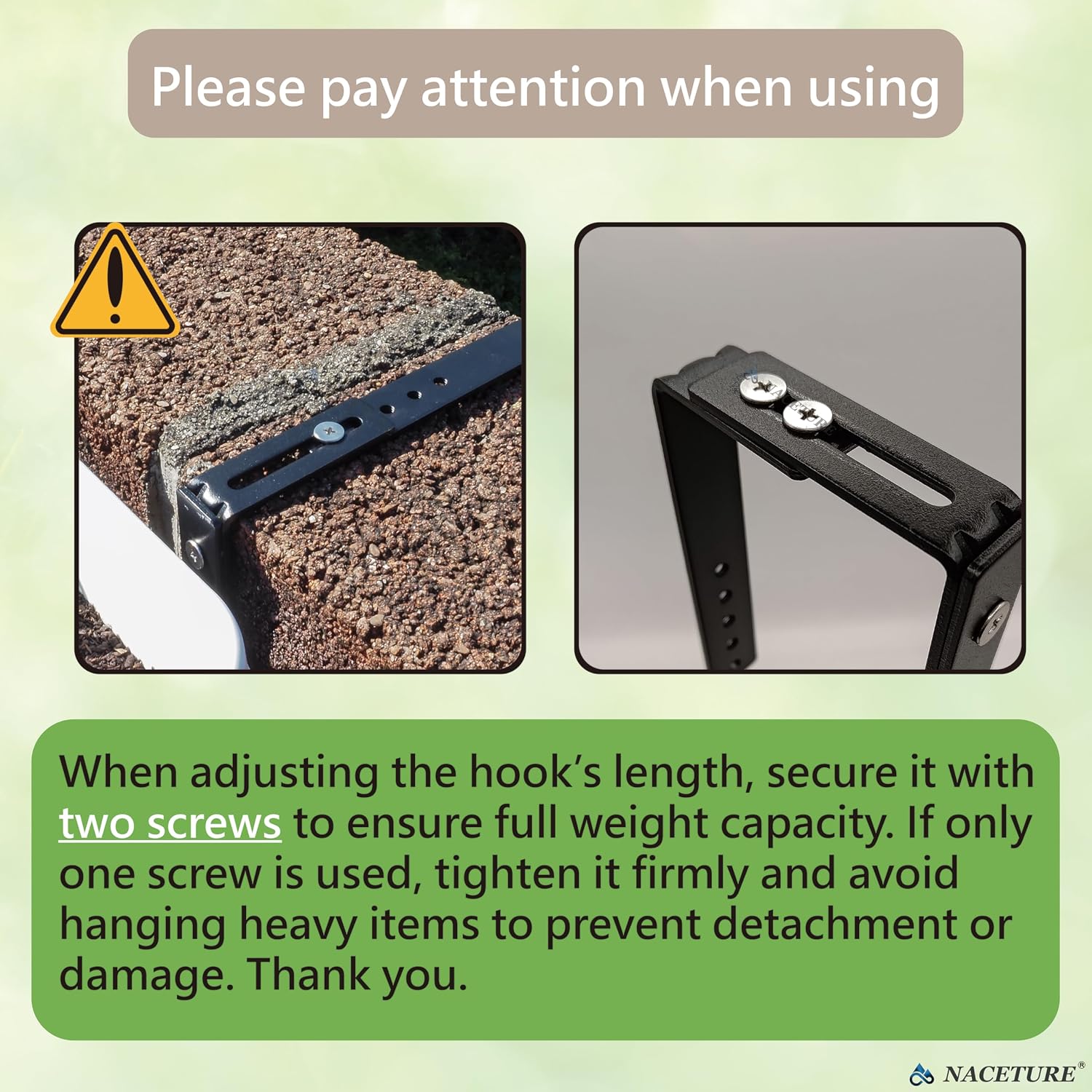 2 Pack Adjustable Window Box Brackets for Railing, Measure Before Ordering | Fits wall or railing widths 0–1.46"