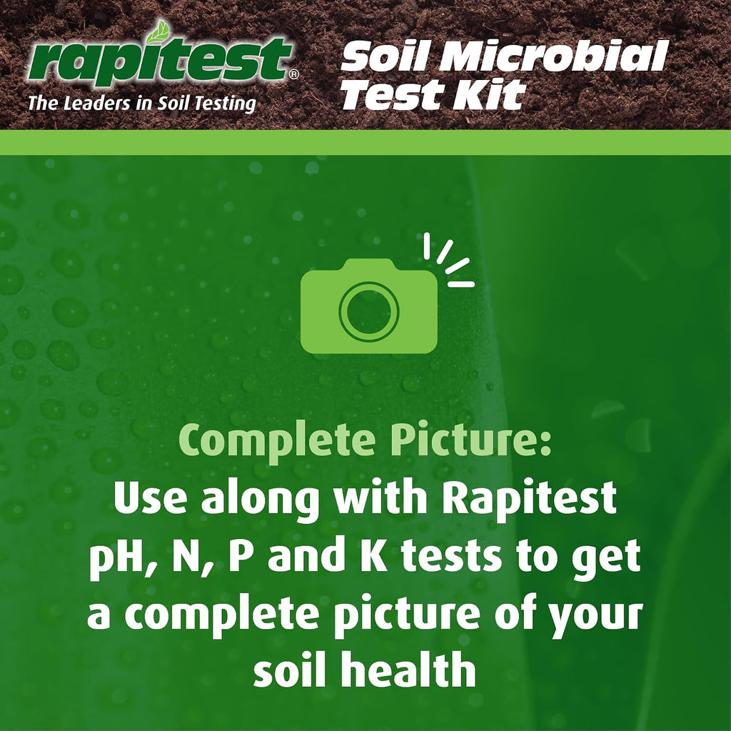 Rapitest® Soil Microbial Test Kit. Improve Soil Health and Activity. for use Along with Soil