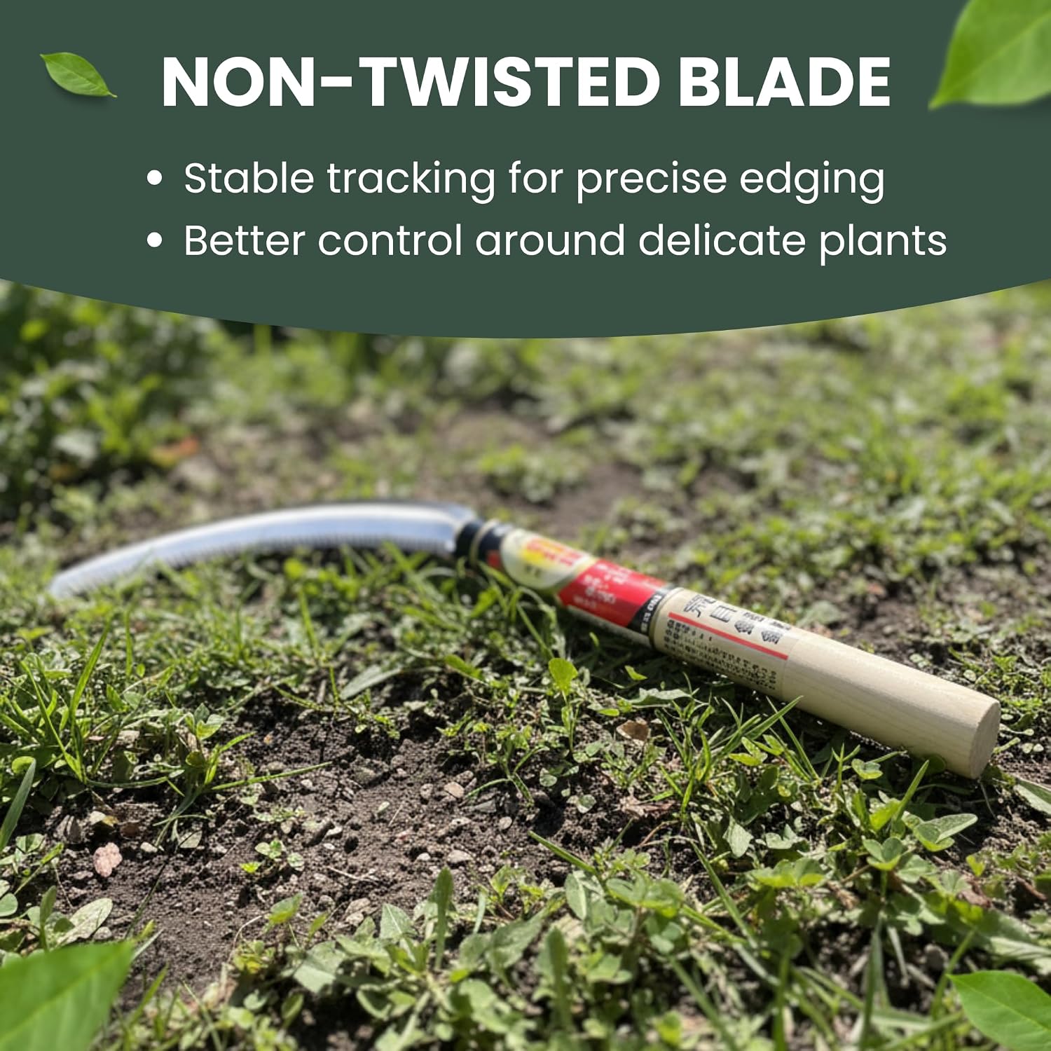 Hounen Miyawaki Nejiri Kama Weeder – Japanese Weeding Sickle, Twisted Stainless Steel, 4.7 in (12 cm) Blade, 13 in (33
