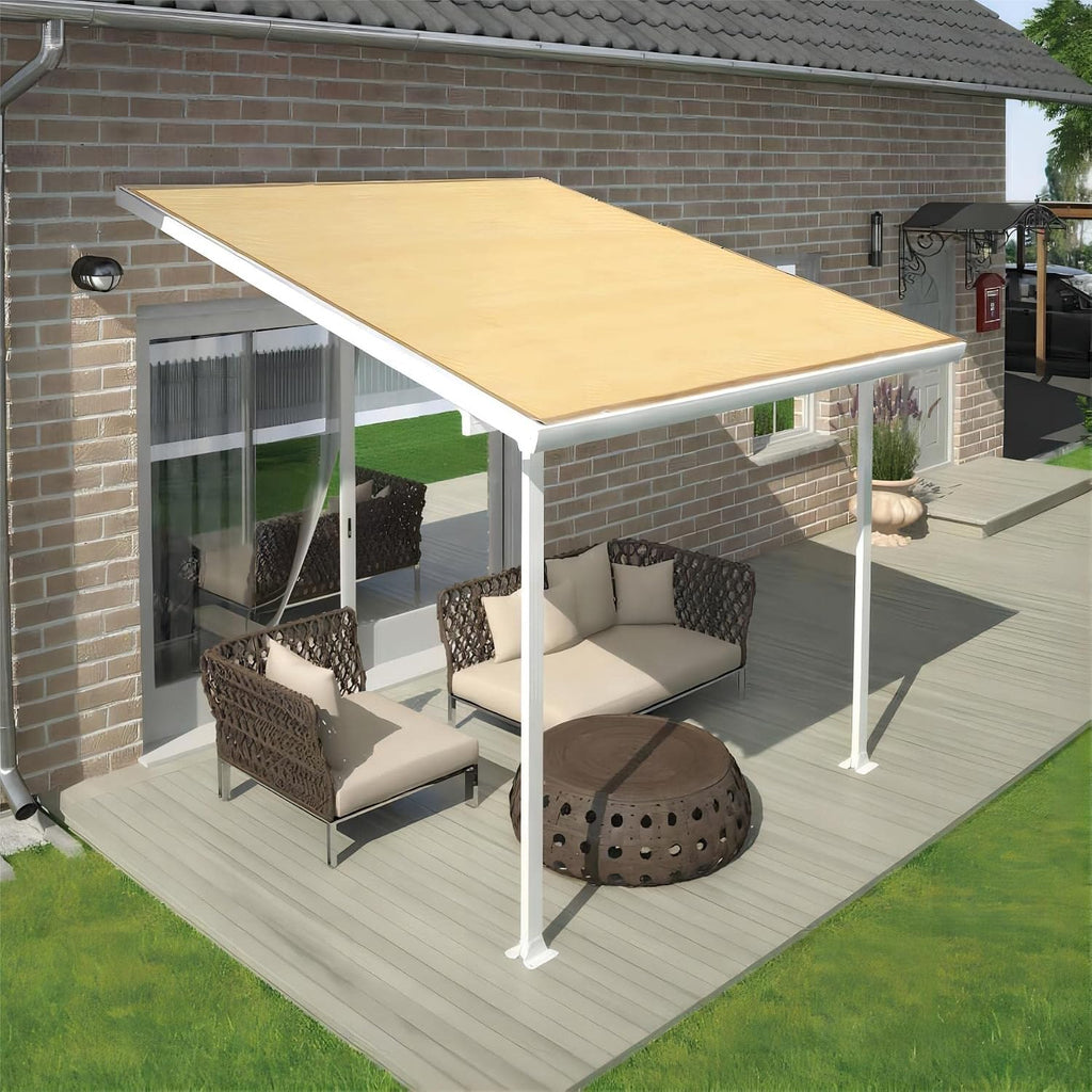 Shatex 90% Shade Fabric 6X 16ft Sun Shade Cloth Taped Edge with Grommets Sun-Block Mesh Shade for Pergola Cover Canopy