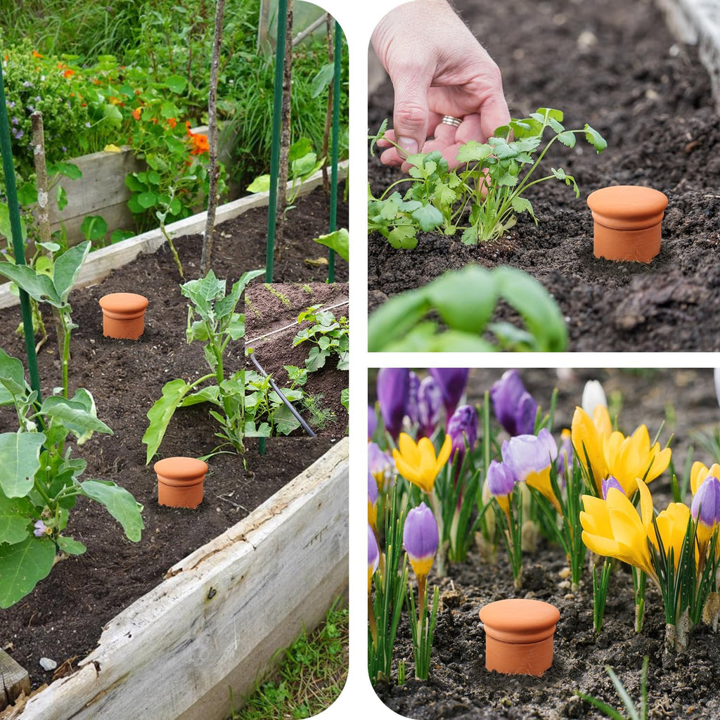 Large 10×6×6inch Terra Cotta Watering Pots 110oz Terra Cotta Watering Terracotta Watering Spikes Self Watering Planter