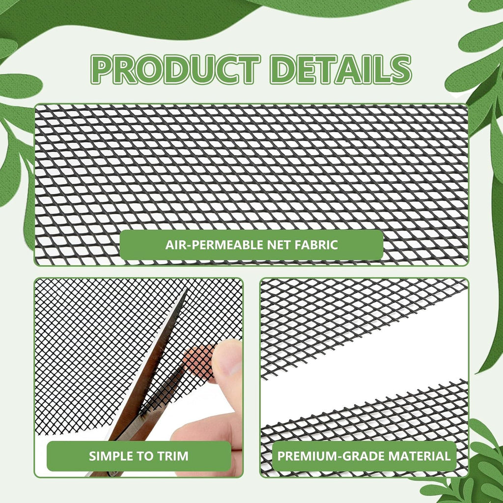 10Pcs Plant Pot Grids, Plant Protector from Cats, Cuttable Breathable Soil Covers Protectors from Animals, Reusable