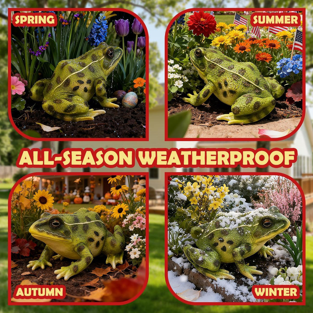 Sunthus Frog Garden Decor Resin Statue Toad for Outside