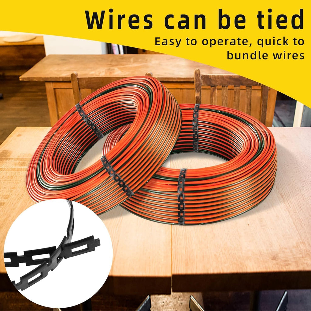 codree 2 Pcs 50Ft Plastic Chain Lock Tree Tie, 1/2 Inch Wide Adjustable Tree Support Straps for Staking, Flexible Cable