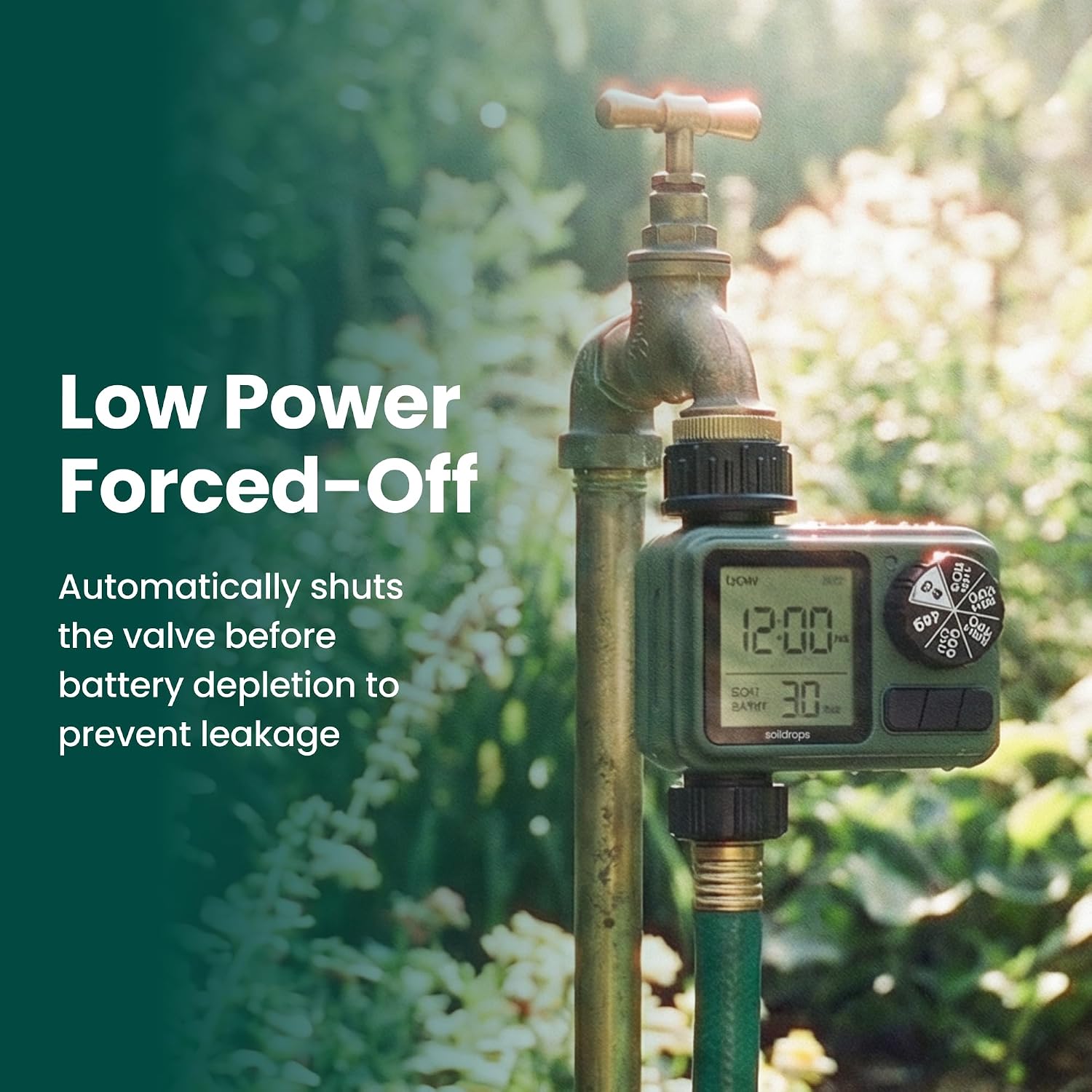 Garden Hose Sprinkler Timer 1 or 2 Outlet Programmable Controller | Self-cleaning valve, rain delay, auto-off, IPX5