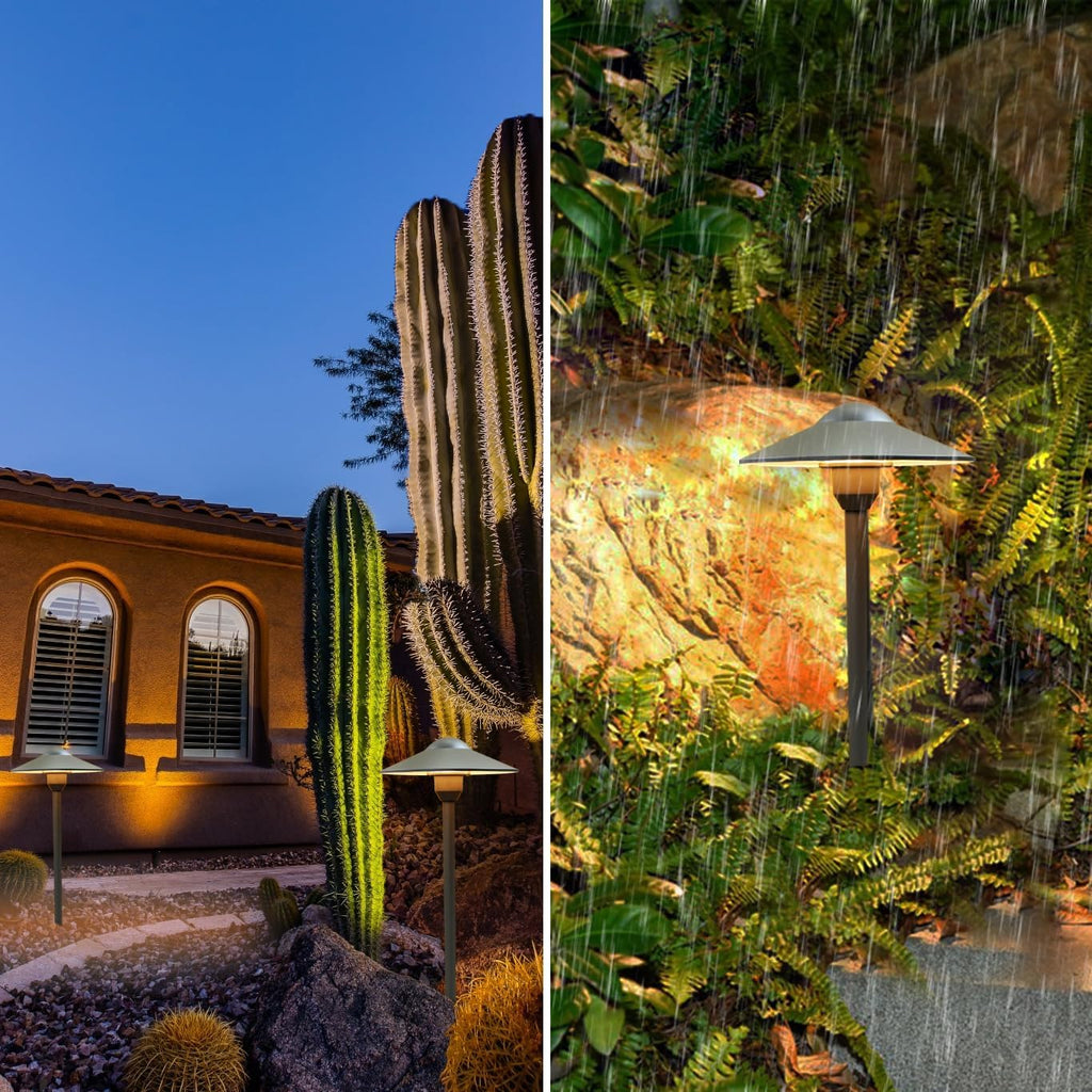 Low Voltage Path Light Cast Aluminum Landscape Lighting | Pathway Lights Walkway Driveway Yard Garden Lighting