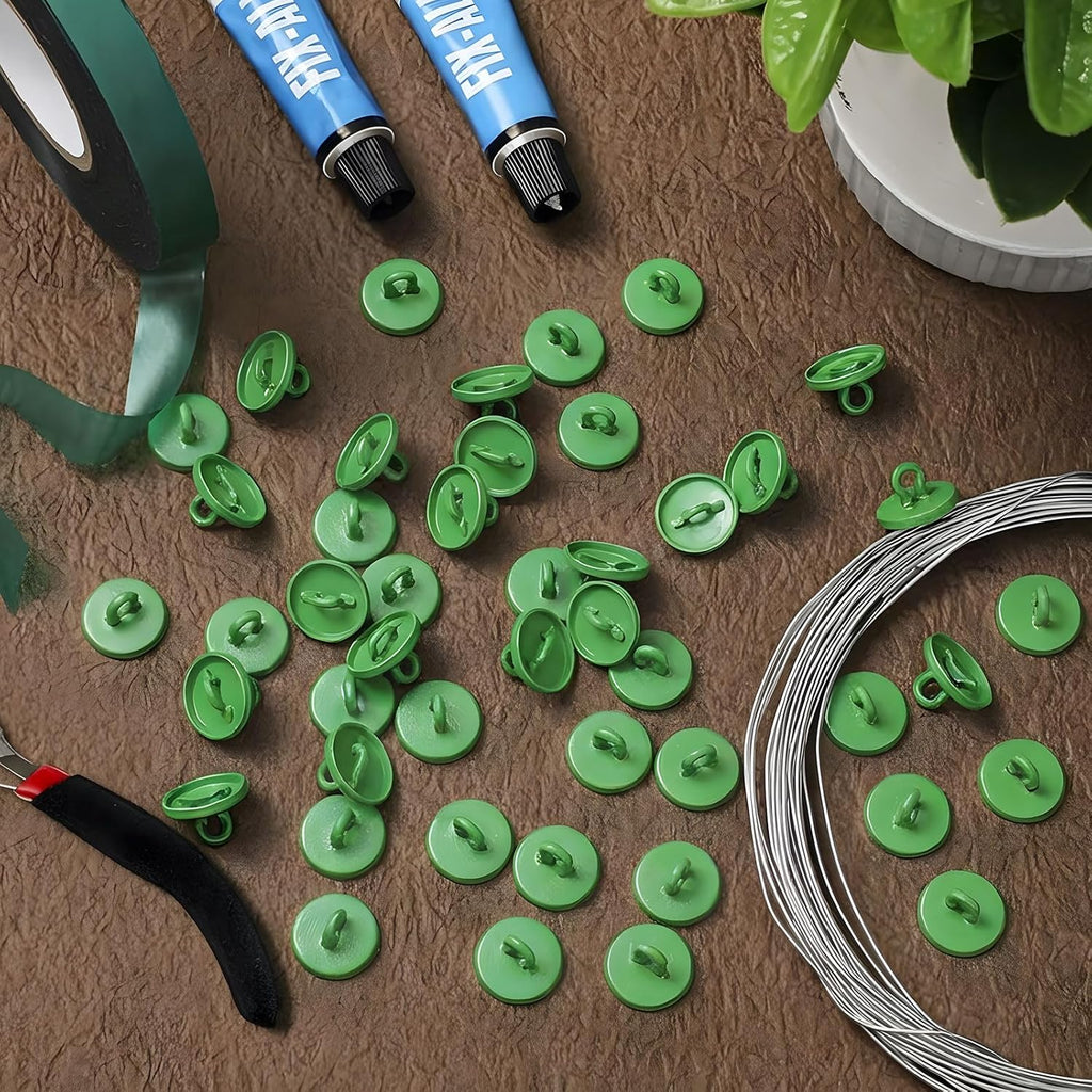 WILLBOND Plant Anchor Kit, 80 Pcs Vine Anchors 5 Pack Silicone Adhesive Sealant Garden Tie Tape Metal Wire Wire Cutters