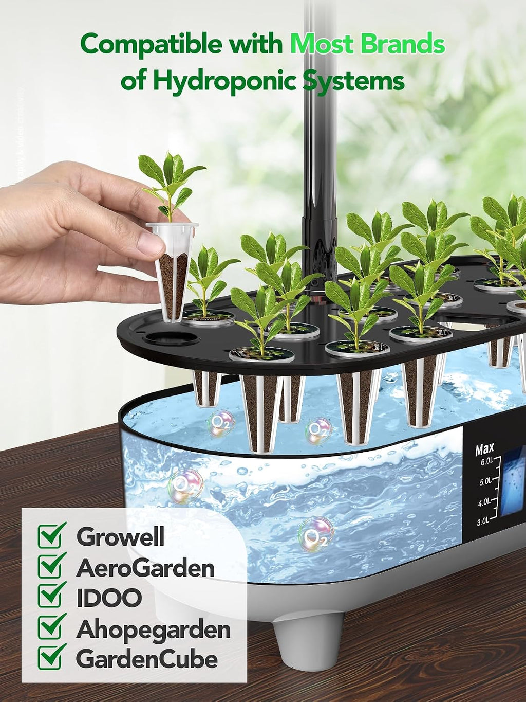 Growell 240 Pcs Hydroponic Pods Kit, 120 Grow Sponges & 120 Pod Labels | Faster Rooting, Hightly Breathable &