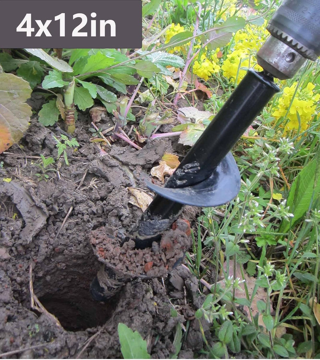 5 Set Auger Drill Bit for Planting,Heavy Duty Garden Auger Spiral Drill Bit Bulb Planter Tool for Planting Bedding