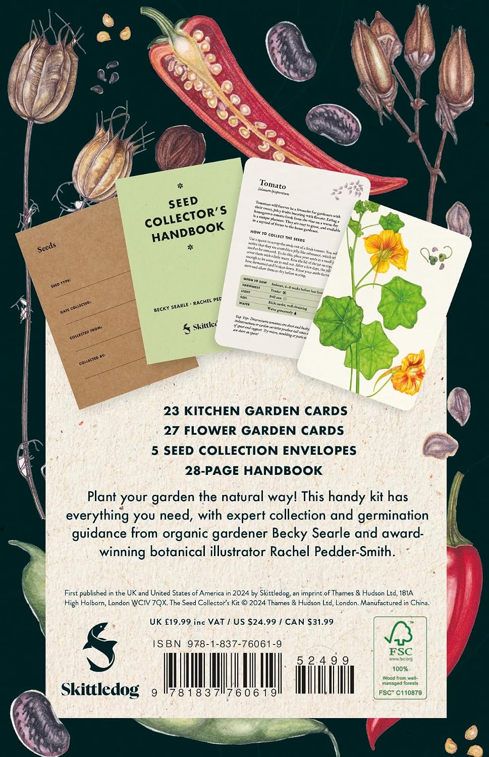 The Seed Collector's Kit: Collect - Sow - Grow - Harvest: Plant your garden from seed with 50 informative cards, five