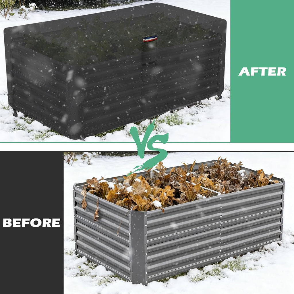 Plant Covers Freeze Protection, Fit 4x2 FT Raised Garden Beds | Heavy Duty Waterproof Cover for Outdoor Winter Frost