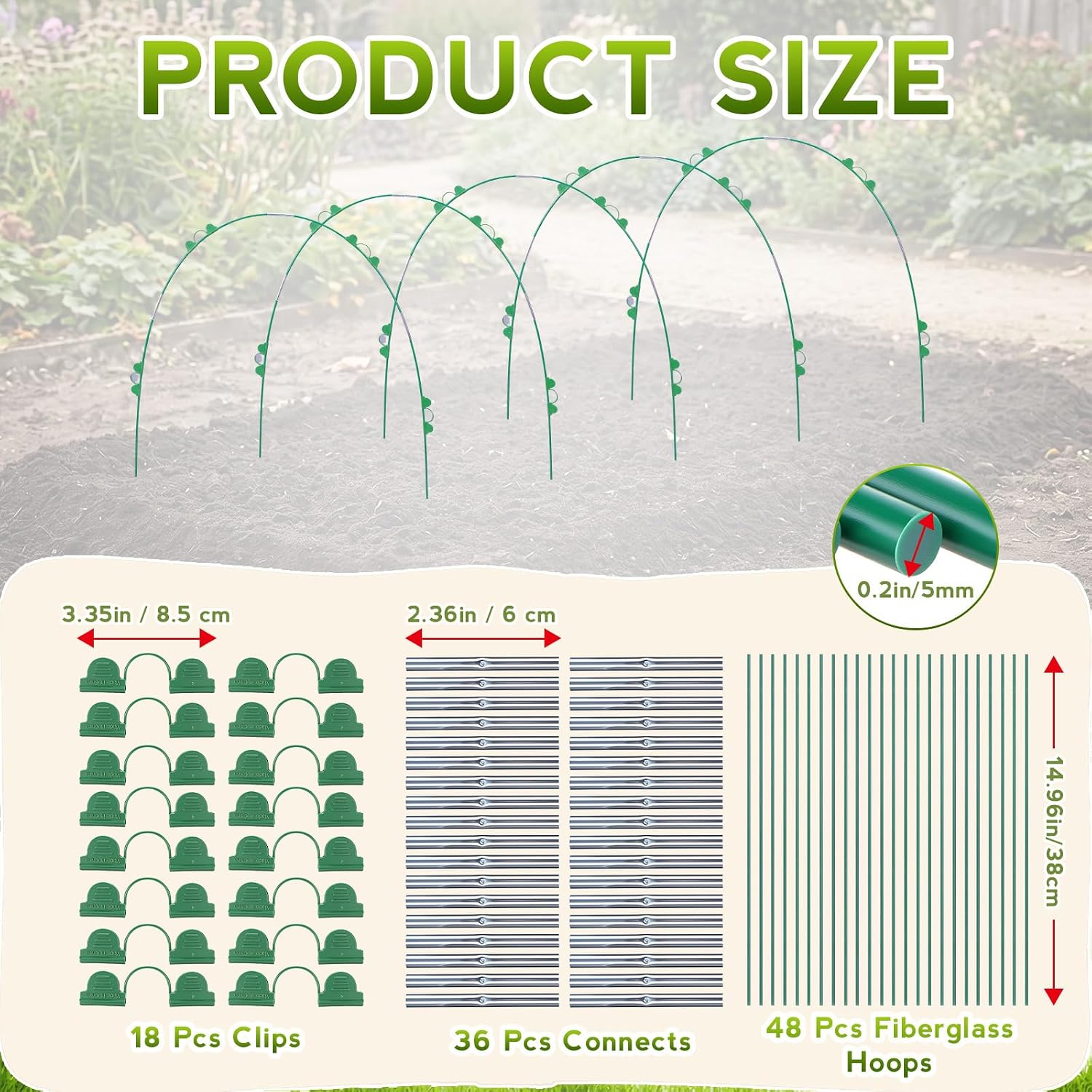 4 Pack Garden Netting Kit for Raised Beds 4x2ft Raised Garden Bed Net with Fiberglass Hoops Drawstring Clips for Plant