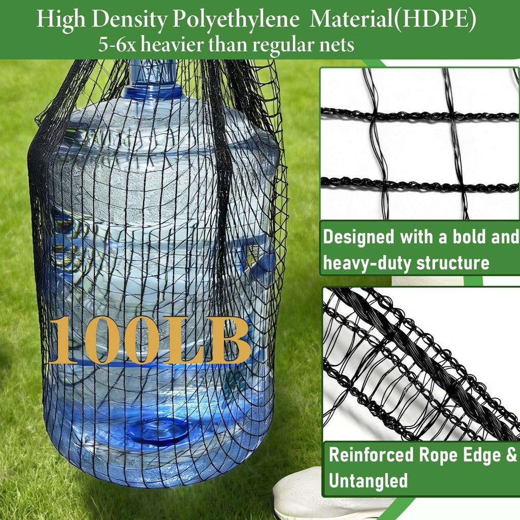 4 x 75ft Deer Fence Netting, Heavy Duty Plastic Mesh Fence Deer Netting, 55GSM Deer Fence for Garden, Reinforced Edges