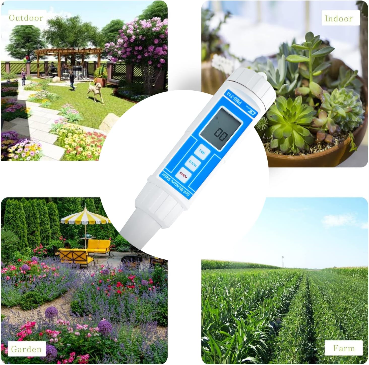 Electronic Soil Moisture Meter for Agriculture, Labs, Field Industries, Foxnuts Farming, Chestnuts Farming, Crops Along