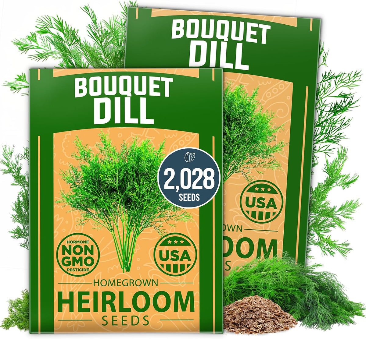 HOME GROWN Bouquet Dill Seeds, 1,014 Seeds, Anethum graveolens