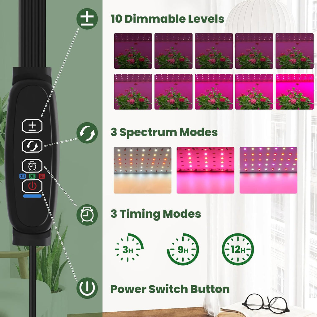 DazSpirit 4-Tier Mini Indoor Greenhouse with Grow Light, 70 x 23 x 19 in | Portable Plant Stand with PVC Cover