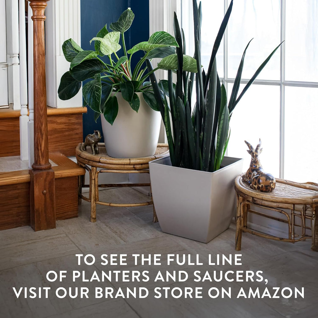 The HC Companies Aria Self Watering Square Plant Pot w/Drainage - Planters for Outdoor Plants & Indoor Plants