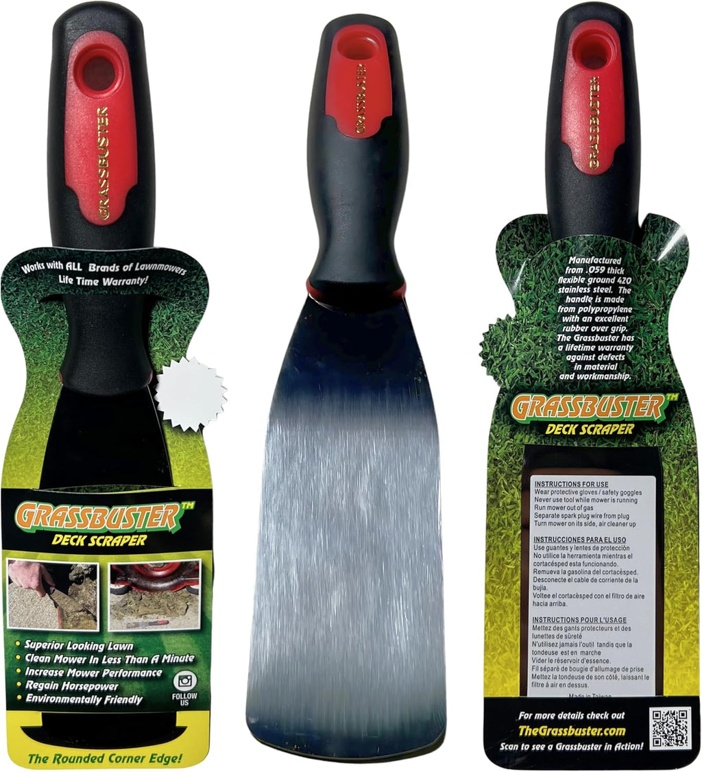 Mo Deck Lawn Mower A Nonstick Spray with Scraper Tool – Pressurized, Deters Grass & Clipping Buildup, Reduces Clumping
