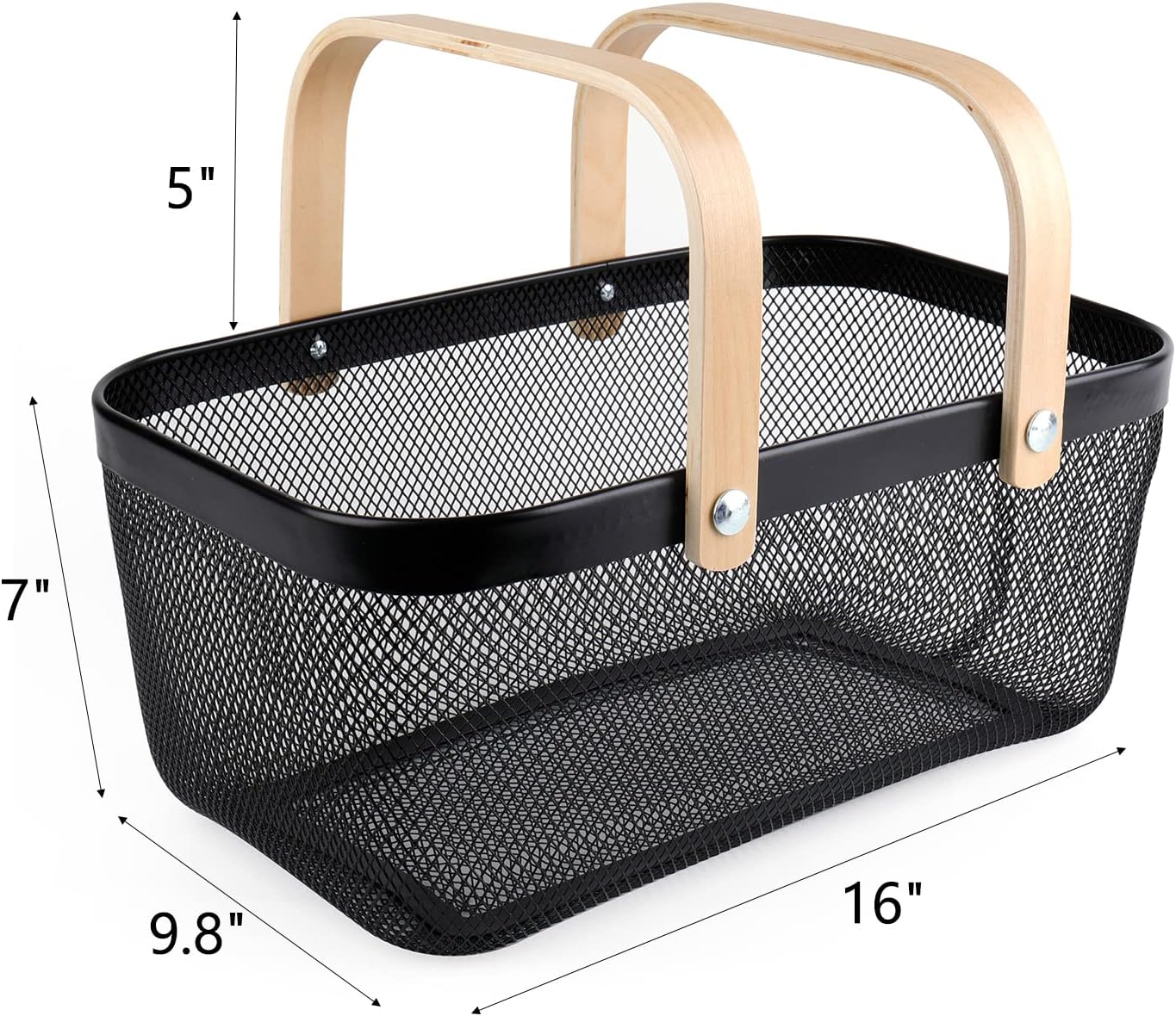 Mesh Storage Basket with Handle, Garden Harvest Basket, Mesh Fruit Vegetables Gathering Basket Bin, Multi-functional
