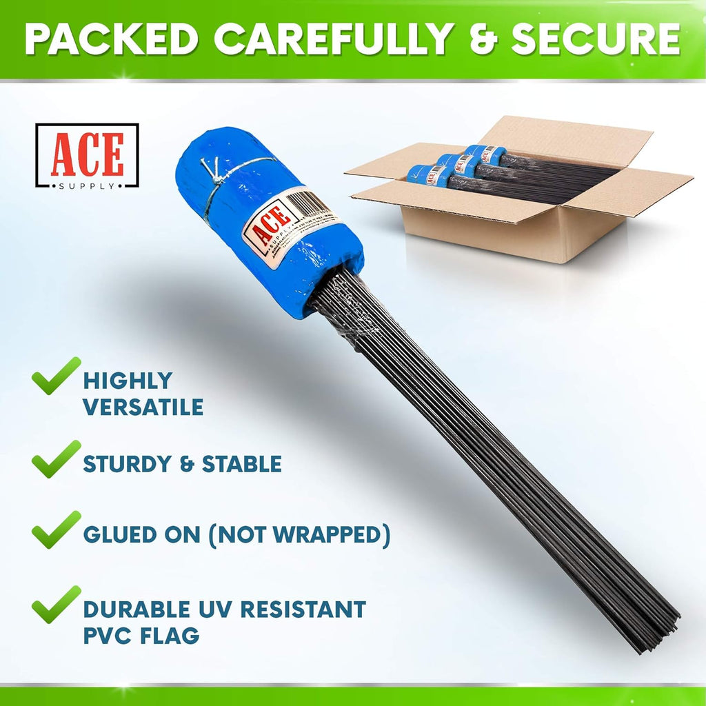 Blue Marking Flags 1000 Pack - 4x5x15 Inch Blue Flags for Yard - Markers For Lawn, Irrigation, Landscaping, Survey &