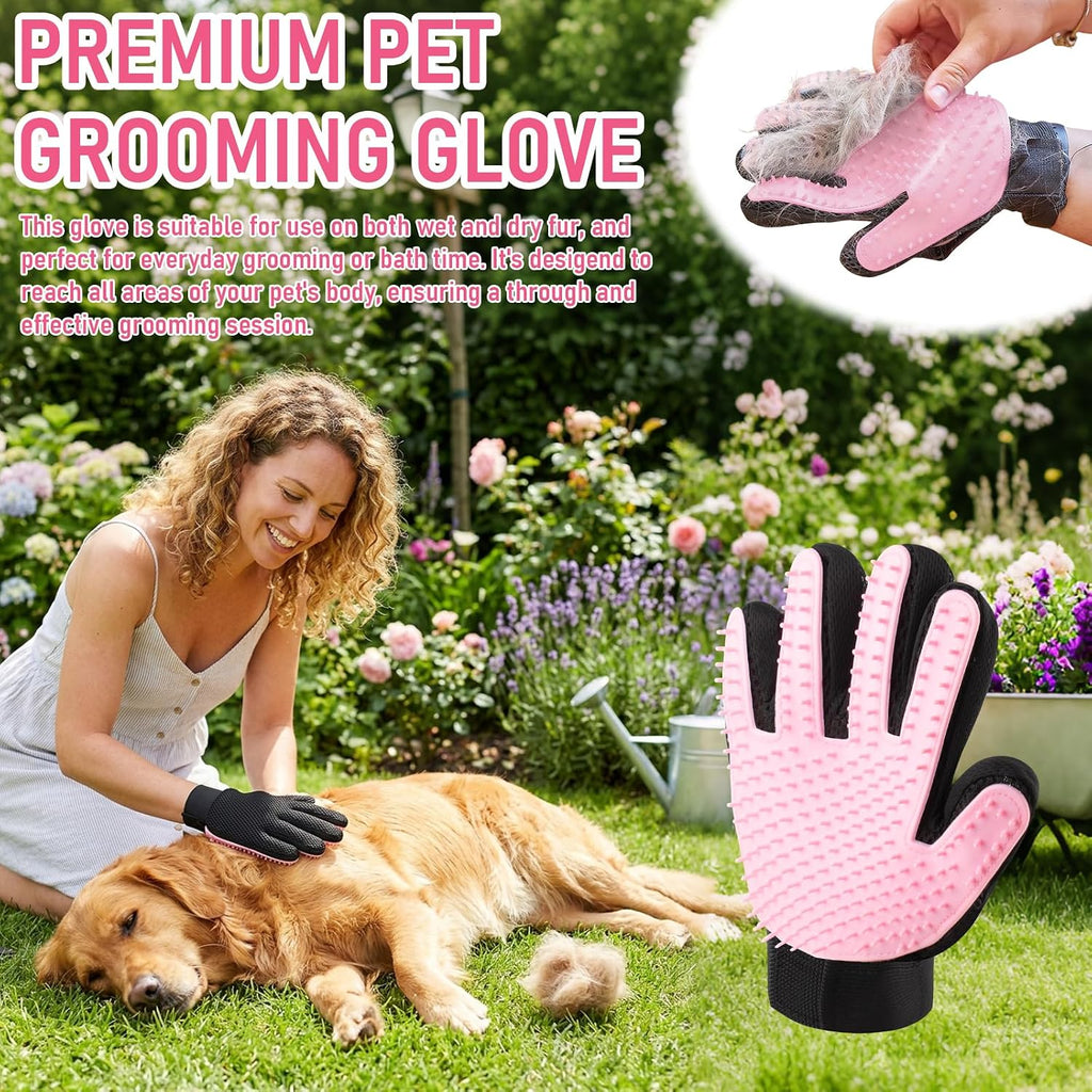 Premium Dog Washing Hose Attachment, Dog Shower Attachment with Pet Grooming Glove, 8-in-1 Sprayer Garden Hose Nozzle