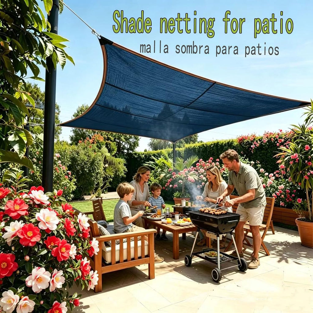 90% Shade Cloth for Garden- Breathable Mesh Tarp for Vegetables & Plants, Outdoor Patio Sun Shade with Grommets