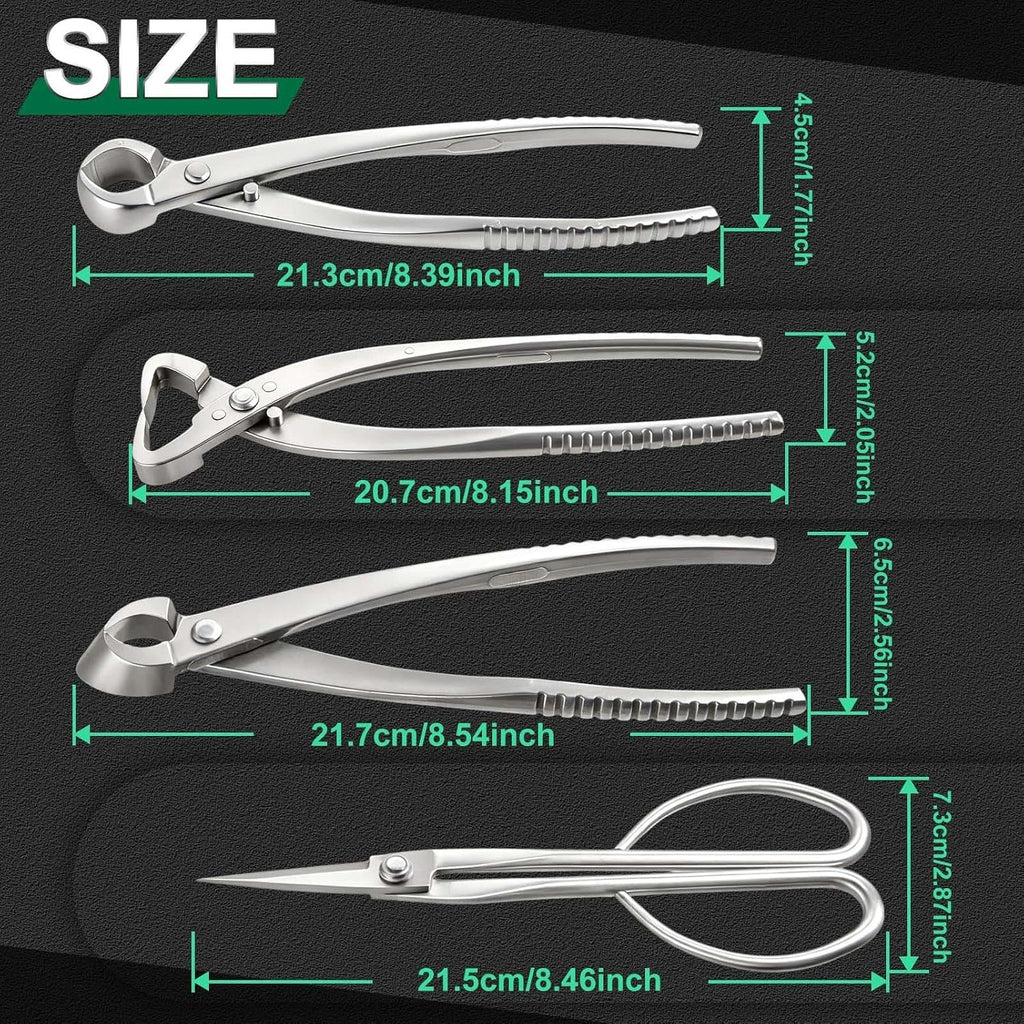SPEEDWOX 4 Pcs Bonsai Tool Set Heavy Duty Bonsai Tree Kit bonsai pot Concave Cutter,Knob Cutter,Trunk Splitter,Bonsai
