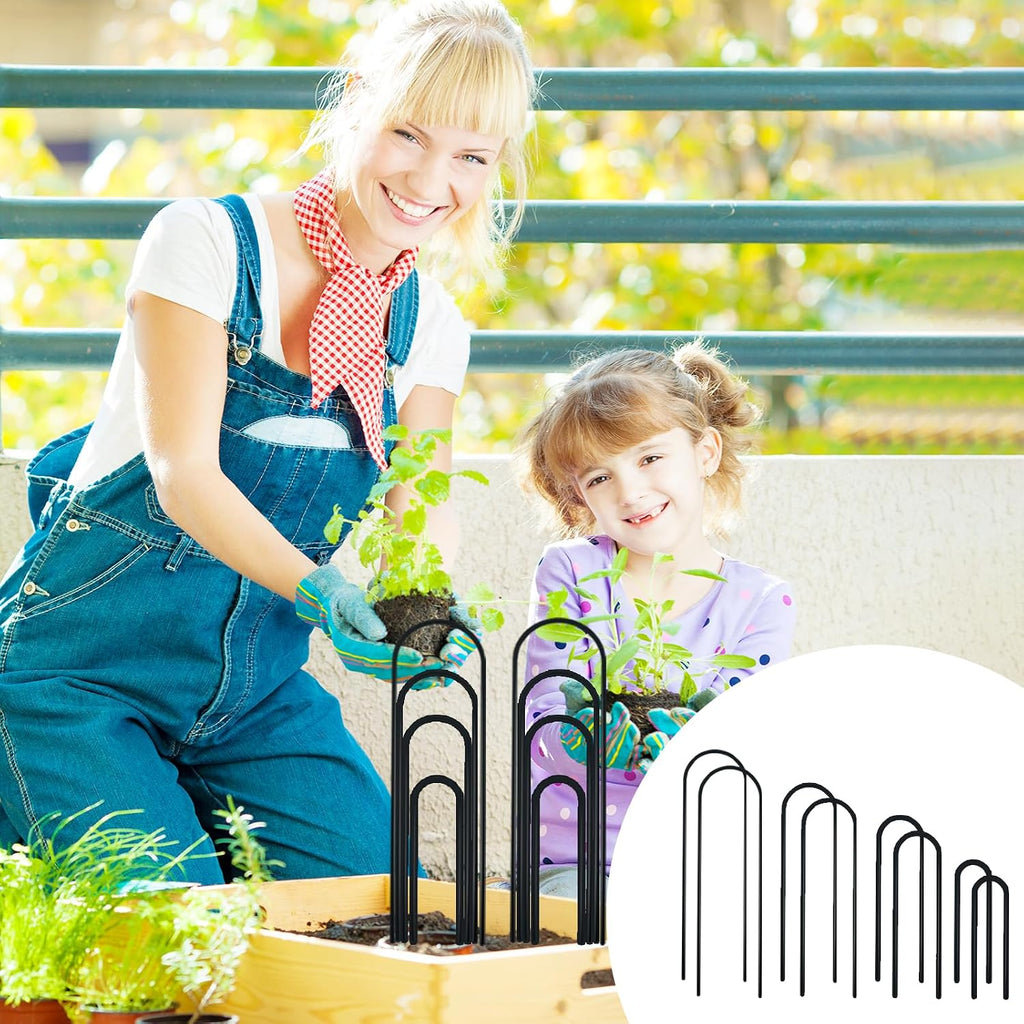 SNAIL GARDEN 8 Pcs Small Trellis for Indoor Plants with 100Pcs Green Cable Zip Ties,4 Sizes Indoor Plant Trellis for
