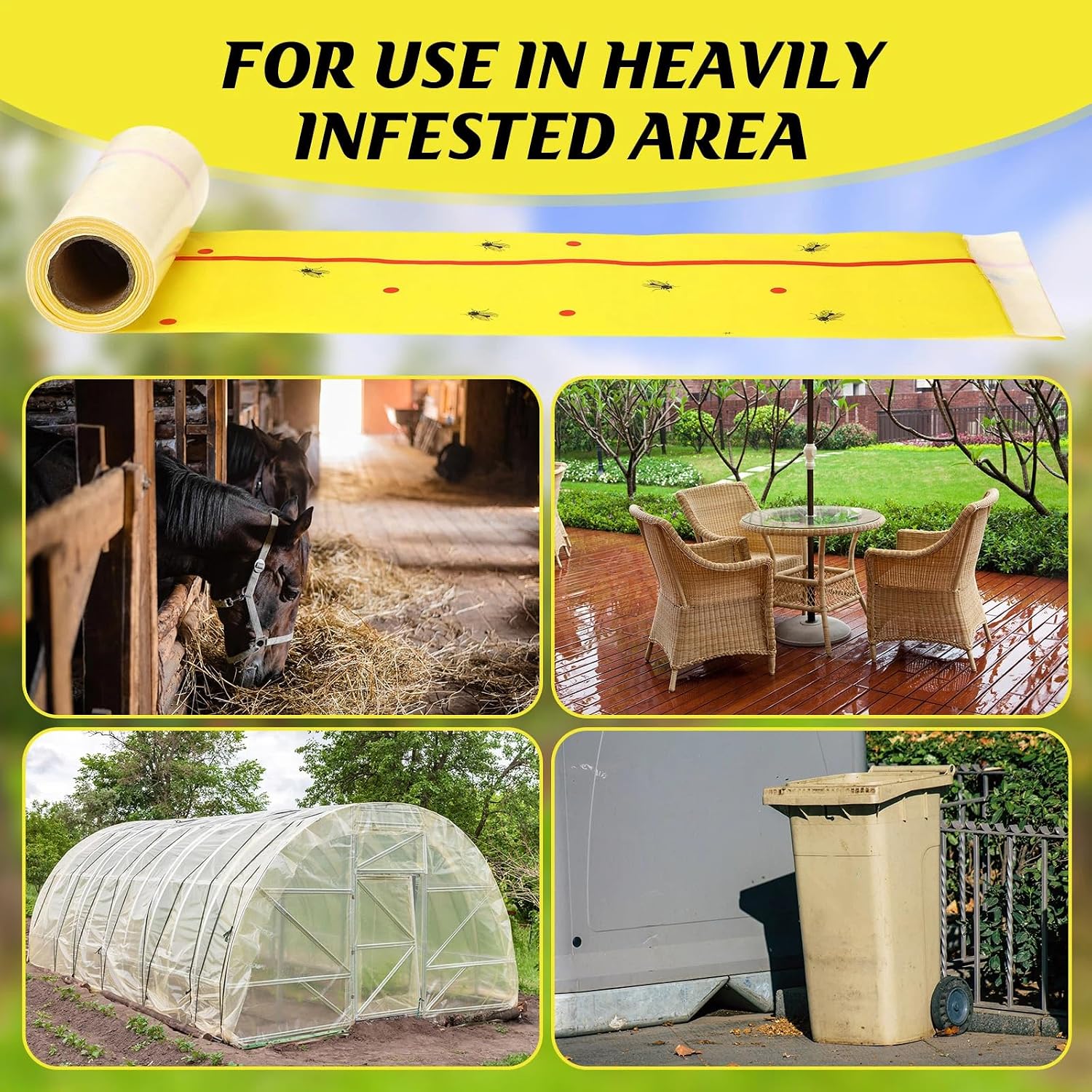 12 Rolls Spotted Lantern Fly Tree Trap 30 Feet Each Roll Lanternfly Tree Outdoor Fruit Fly Sticky Strips Paper Insect
