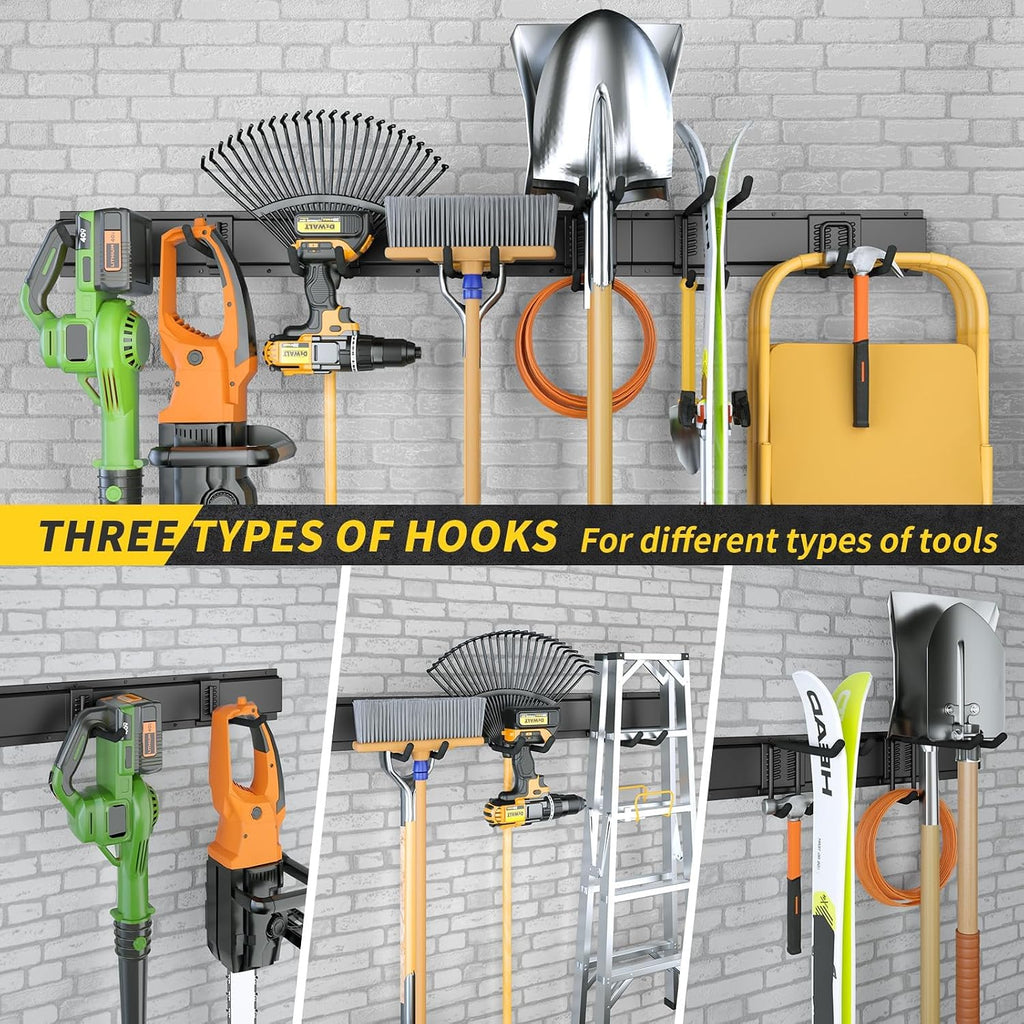 UUP 48" Garage Tool Organizer Wall Mount, 440lbs Garden Garage Storage Garage Organization with Adjustable Heavy Duty