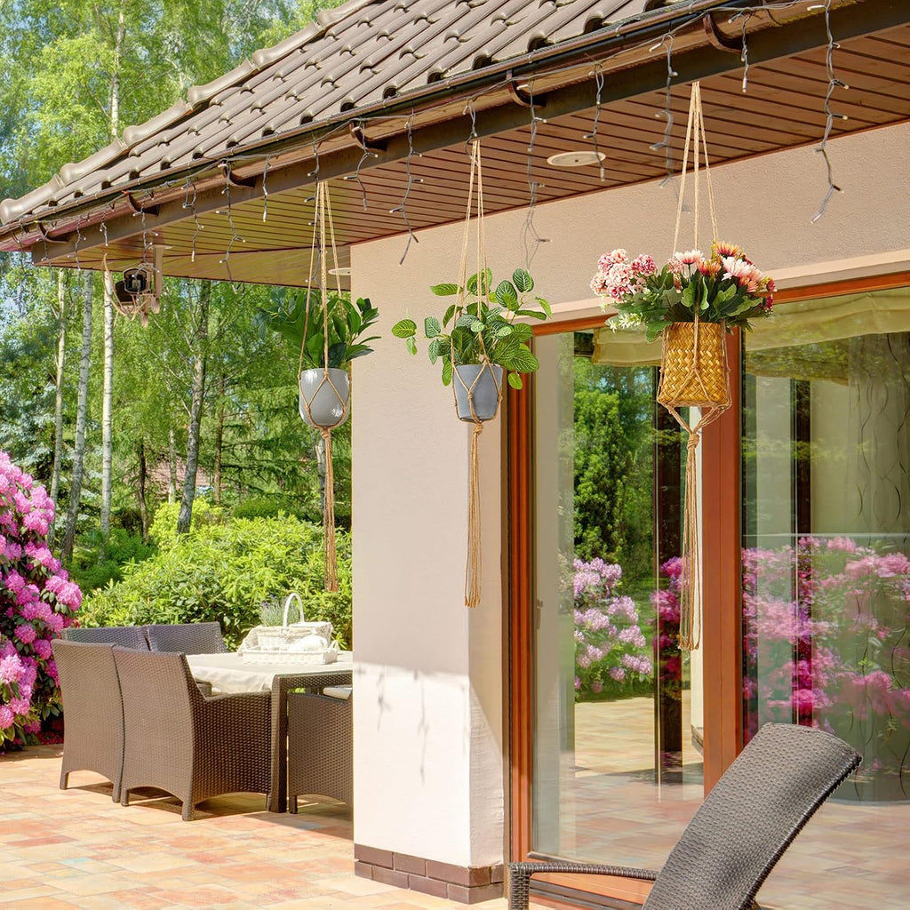 Newwiee 20 Pcs 48 Inches Macrame Plant Hangers Jute Rope Plant Holder Plant Hanger Indoor Rope Plant Hanger for Home