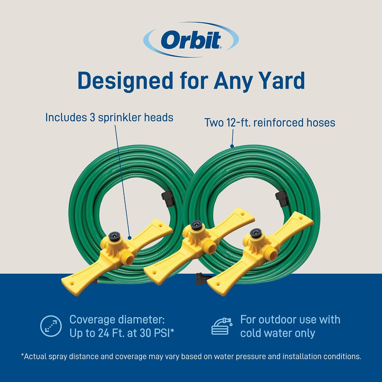 Orbit Port-A-Rain Above-Ground Sprinkler System, Green - 58092