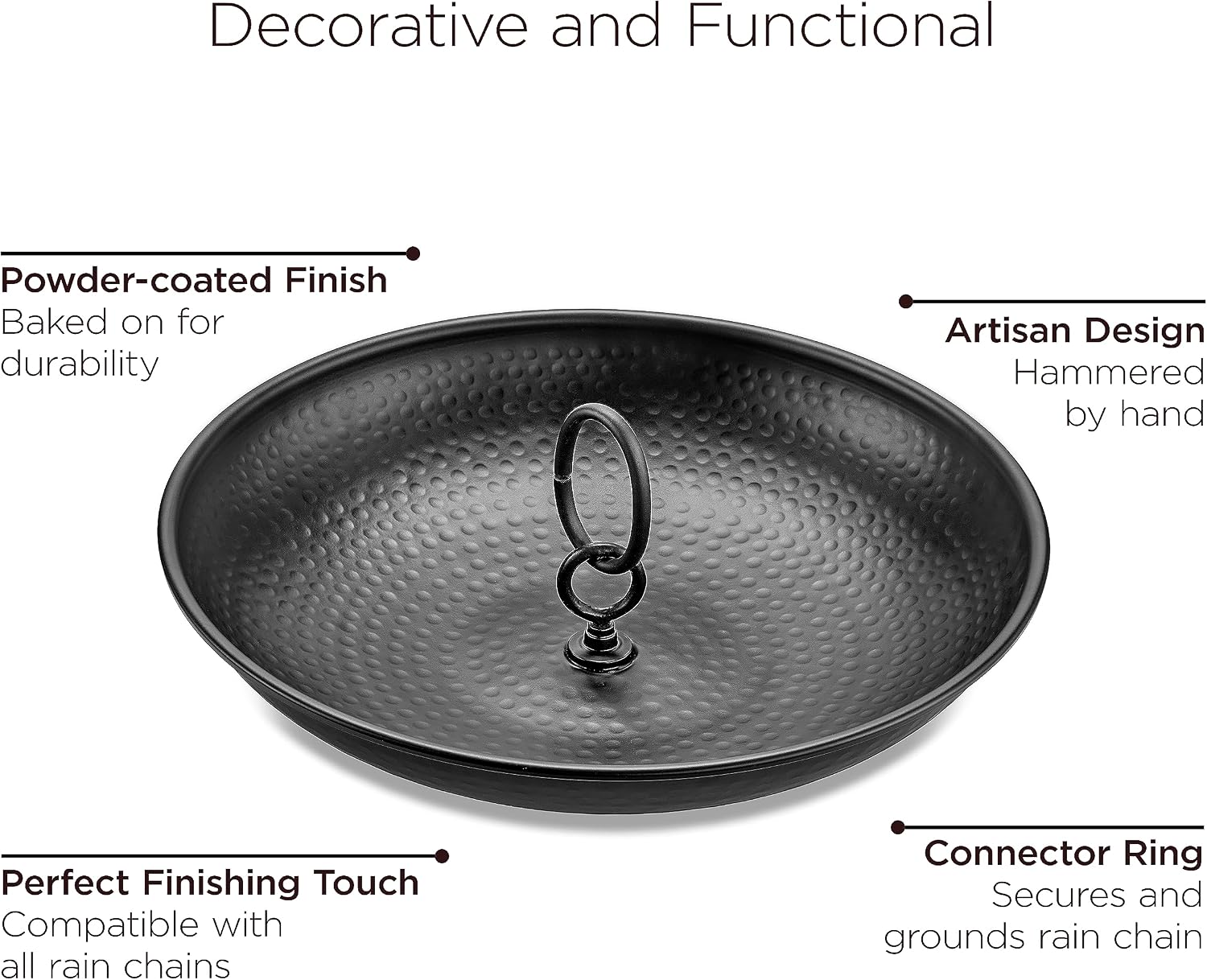 Large Aluminum Rain Chain Basin - by Good Directions