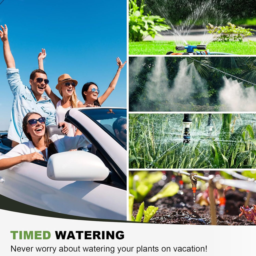 2 Pack Water Timer for Outdoor Garden Hose, Sprinkler Timer | for Garden Faucet Timer with Auto/Manual/Rain Delay Mode