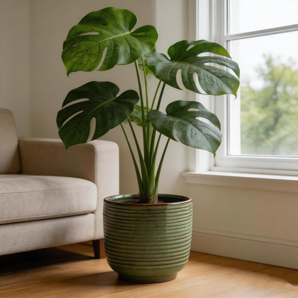 Ceramic Plant Pot, 5.12 Inch Small Planter with Unique Glaze, Home Decor Indoor Outdoor Flower Pot for Succulents