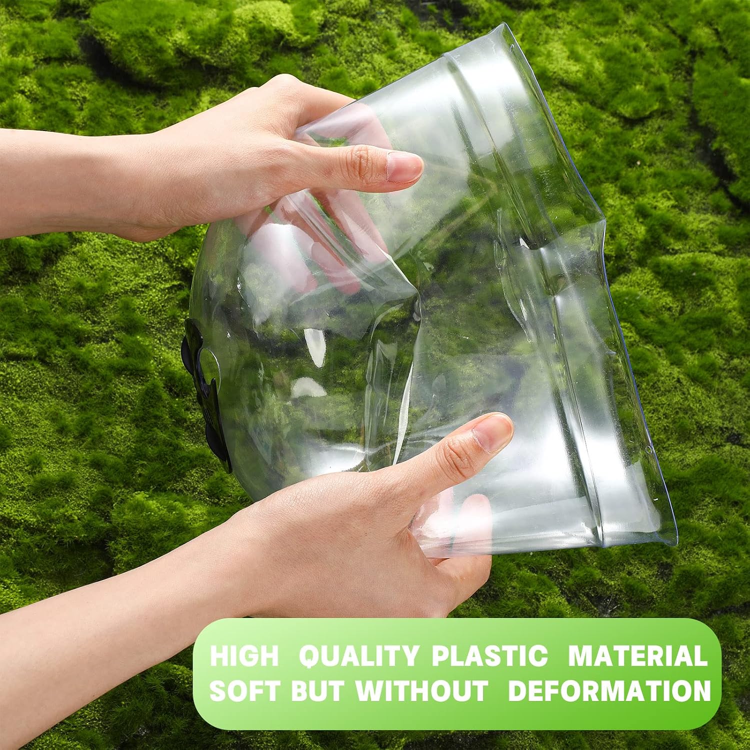 20 Pack Garden Cloches for Plants Clear Bell Covers 7.3x6.7 Inch | with 60 Pegs 20 Labels, Freeze Protection Humidity