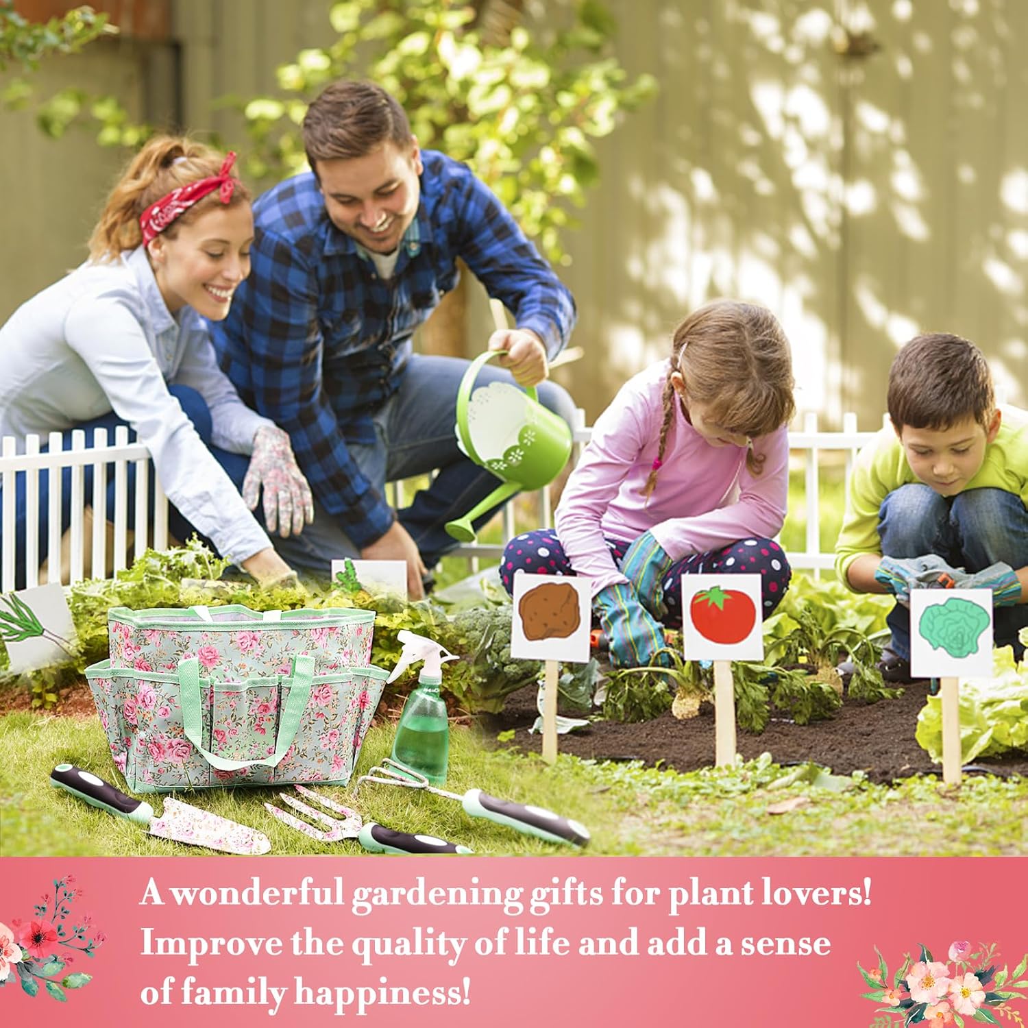 Carsolt 11Pcs Floral Gardening Tools Set, for Women Mom | Non-Slip Rubber Handle, Rust Resistant & Heavy Duty Stainless