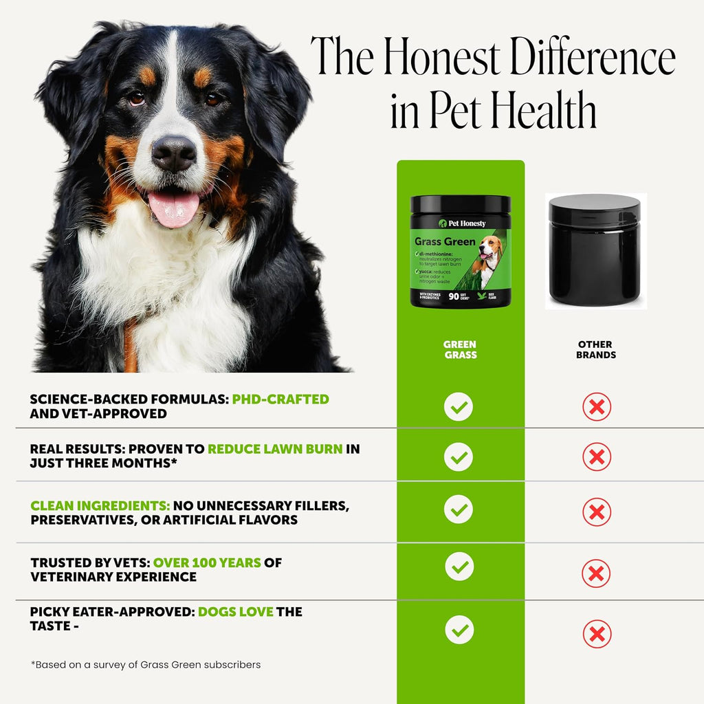 Grass Green Dog Urine Neutralizer for Lawns - Stops Yellow Burn Spots & Brown Grass - Lawn Saver Supplement with